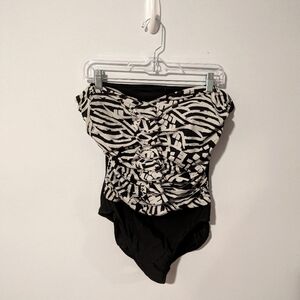 INC International Concepts Strapless or Halter One Piece Bathing Suit Size 16